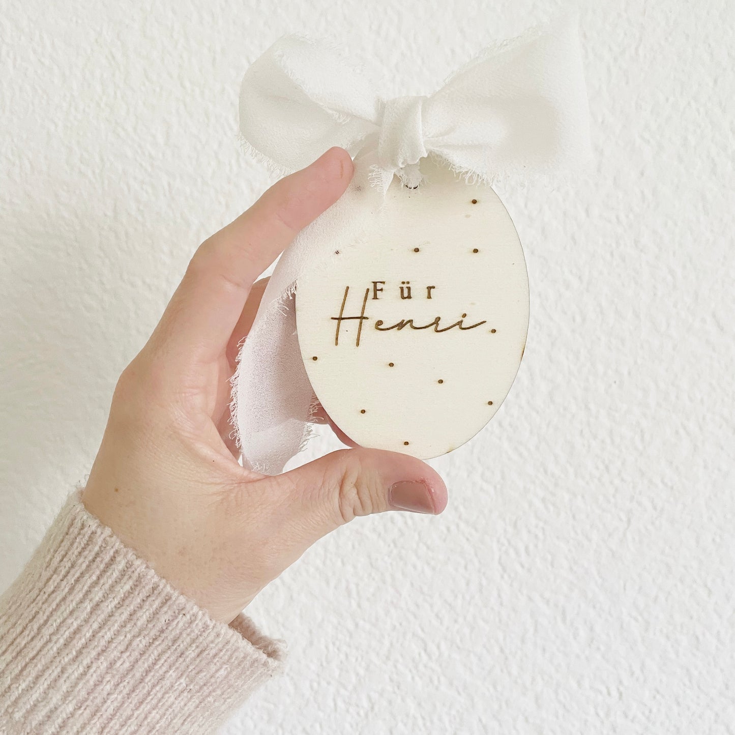 Anhänger aus Holz • mit Namen