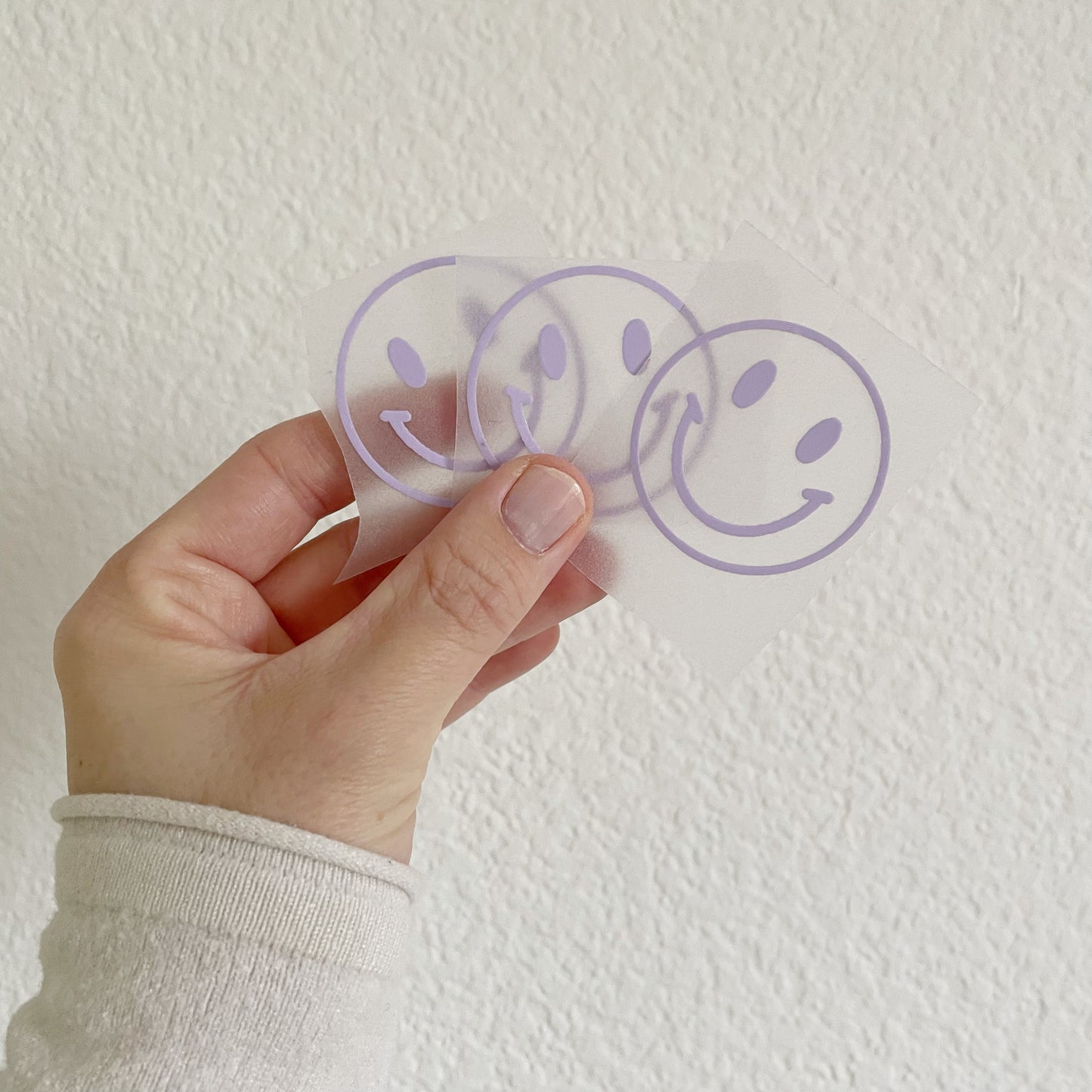 Bügelbild Smiley aus Flockfolie