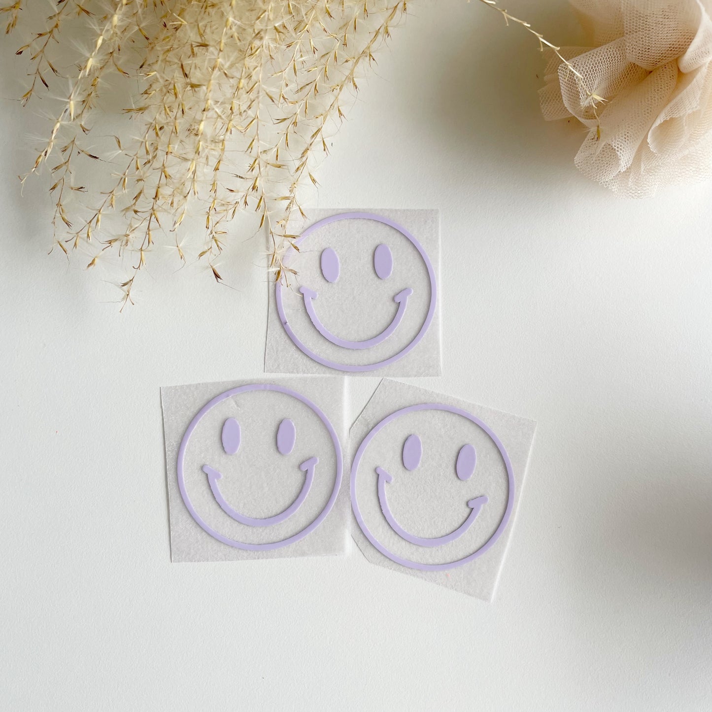 Bügelbild Smiley aus Flockfolie