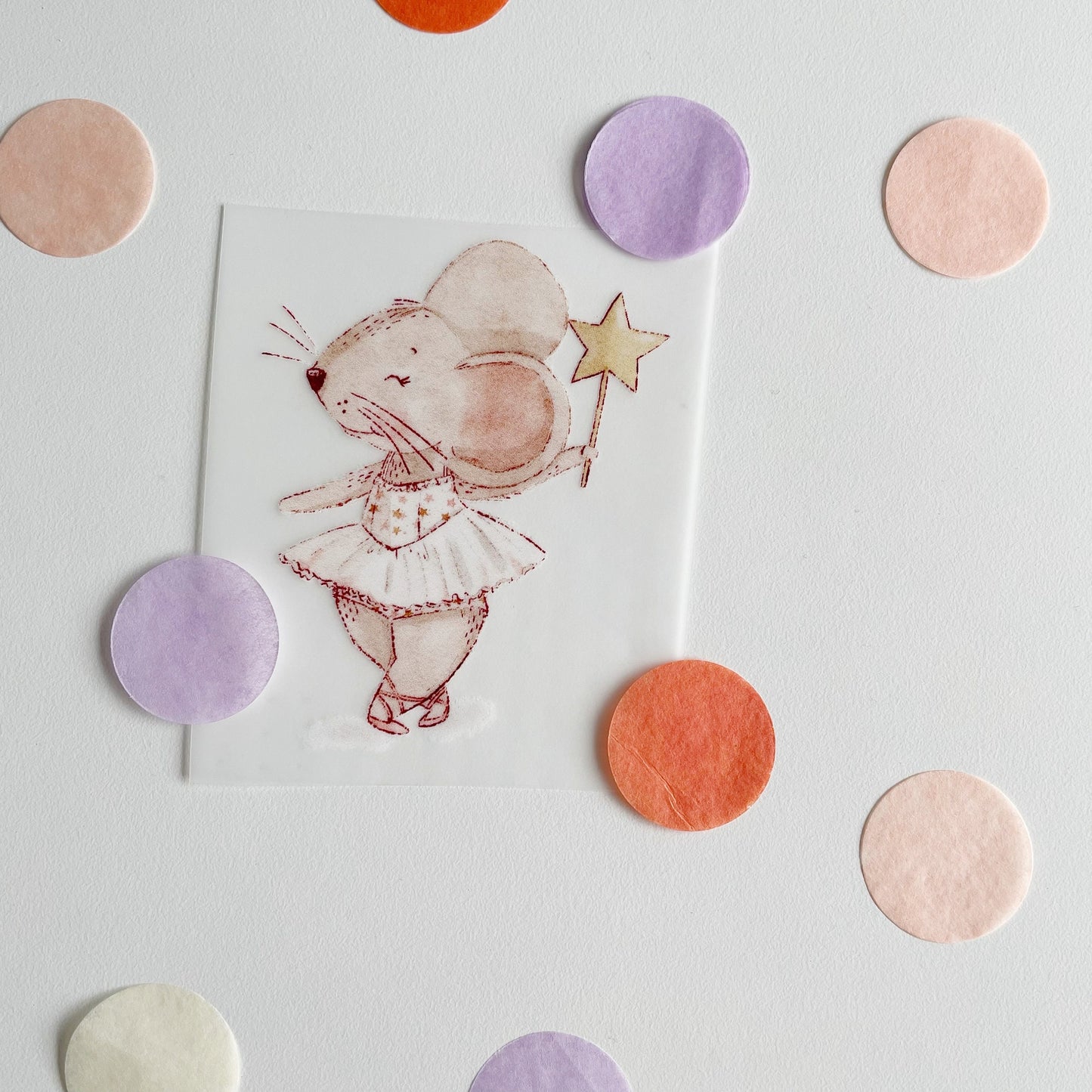Bügelbild mit Ballerina Maus • Einzelnes Bild zum Aufbügeln • Bügelpatches für Mädchen