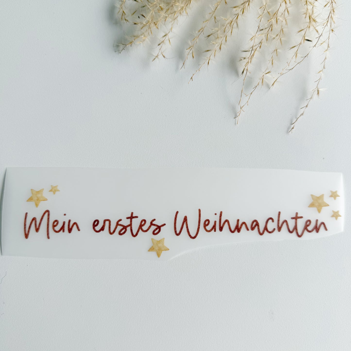 Bügelbild "Mein erstes Weihnachten" • Schriftzug zum Aufbügeln • Babykleidung zu Weihnachten