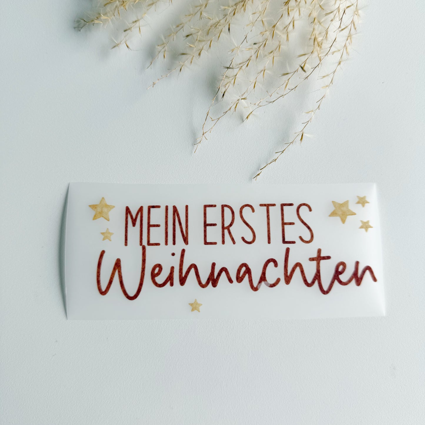 Bügelbild "Mein erstes Weihnachten" • Schriftzug zum Aufbügeln • Babykleidung zu Weihnachten