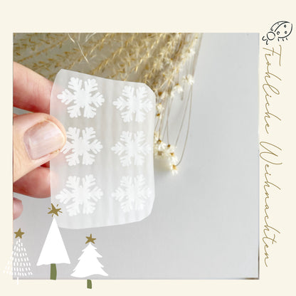 Schneeflocken zum Aufbügeln • Weihnachten • Eisblumen Bügelbilder