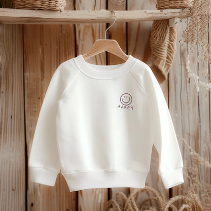 Bügelbild Smiley Happy aus Flockfolie • Bild zum Aufbügeln