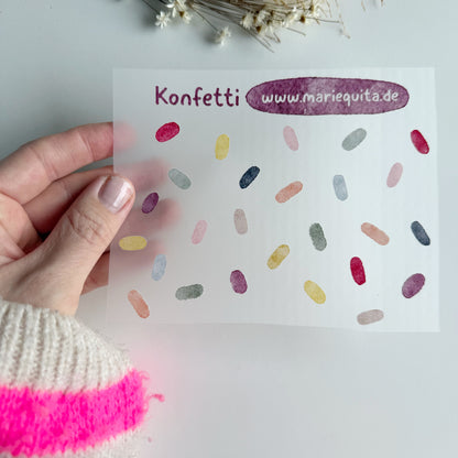 Bügelbild Konfetti • Kindergeburtstag • Bild zum Aufbügeln • Bügelpatches