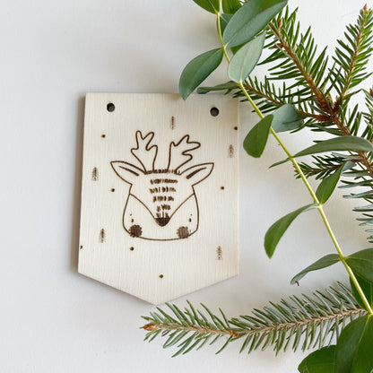 Personalisierte Holzwimpelkette mit Wunschname