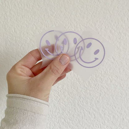 Bügelbild Smiley aus Flockfolie