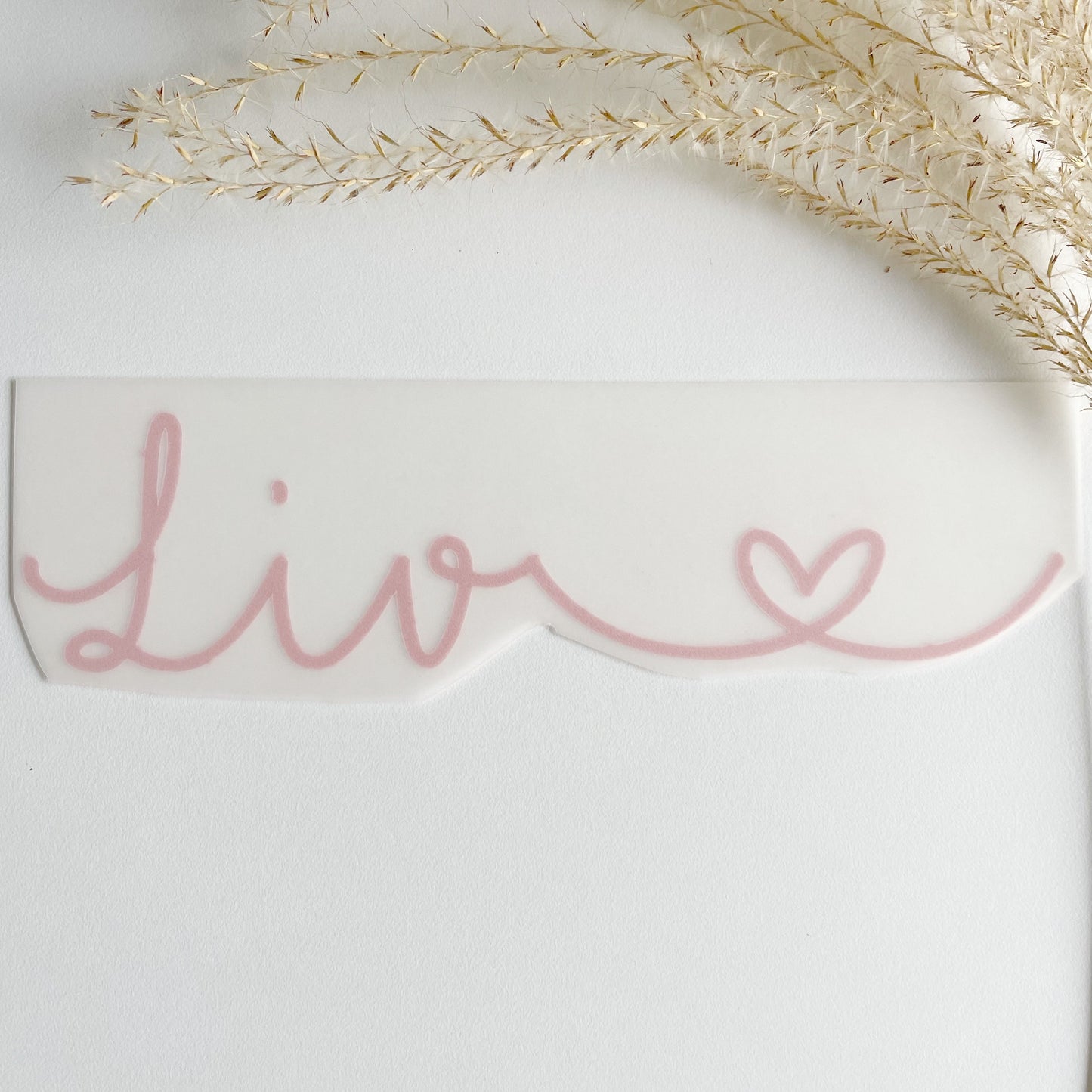 Personalisiertes Bügelbild mit Name und Herz • Schriftzug zum Aufbügeln • Bügelpatches
